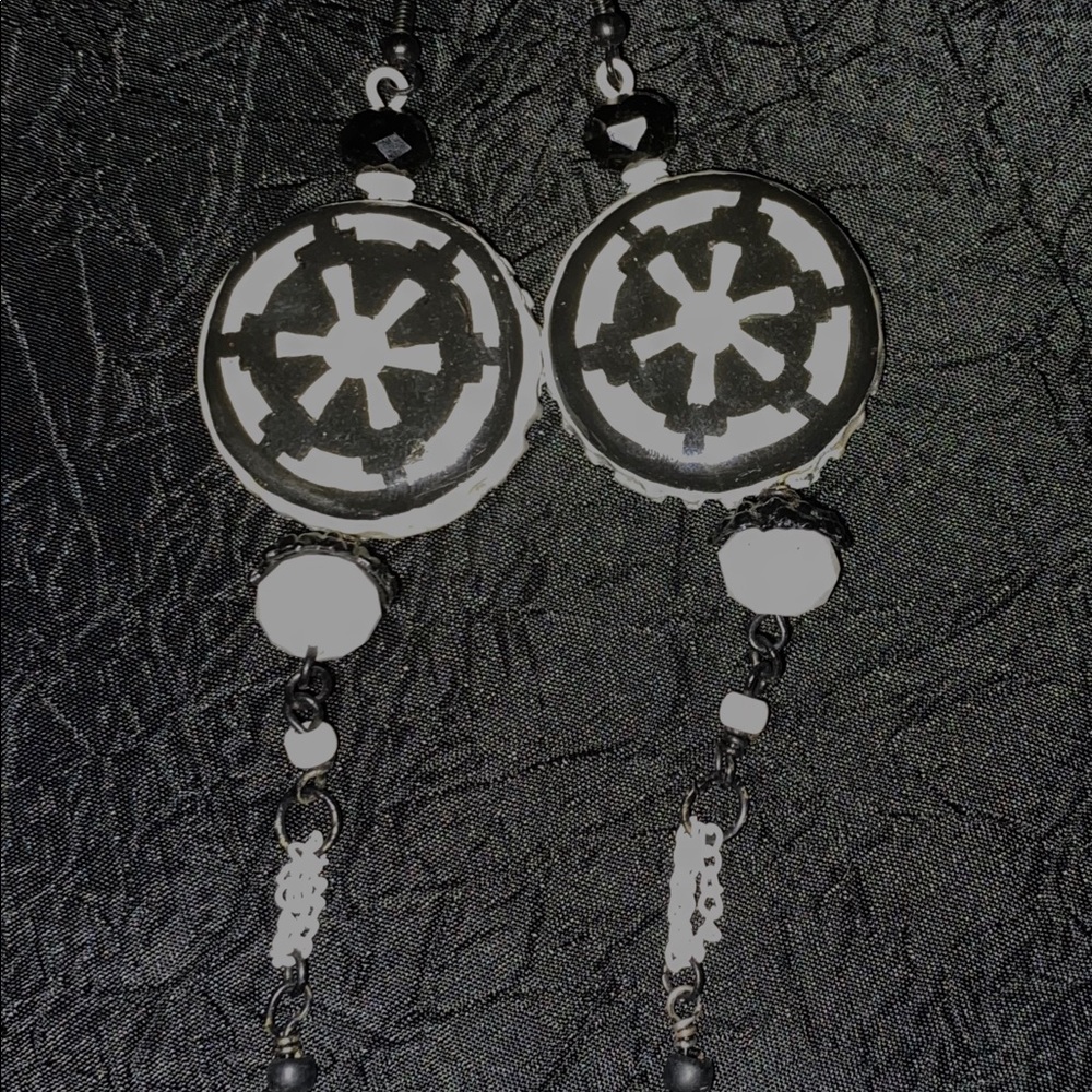 Star Wars inspired imperial bottle cap earrings